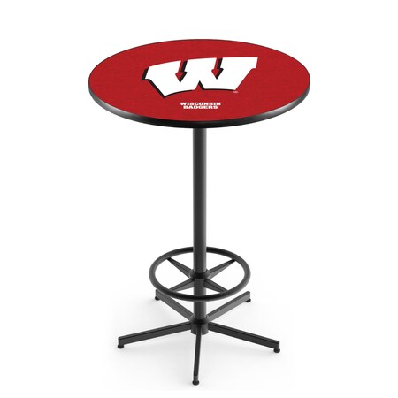 Holland Bar Stool Co 42" Black Wisconsin "W" Pub Table L216B4228Wisc-W
